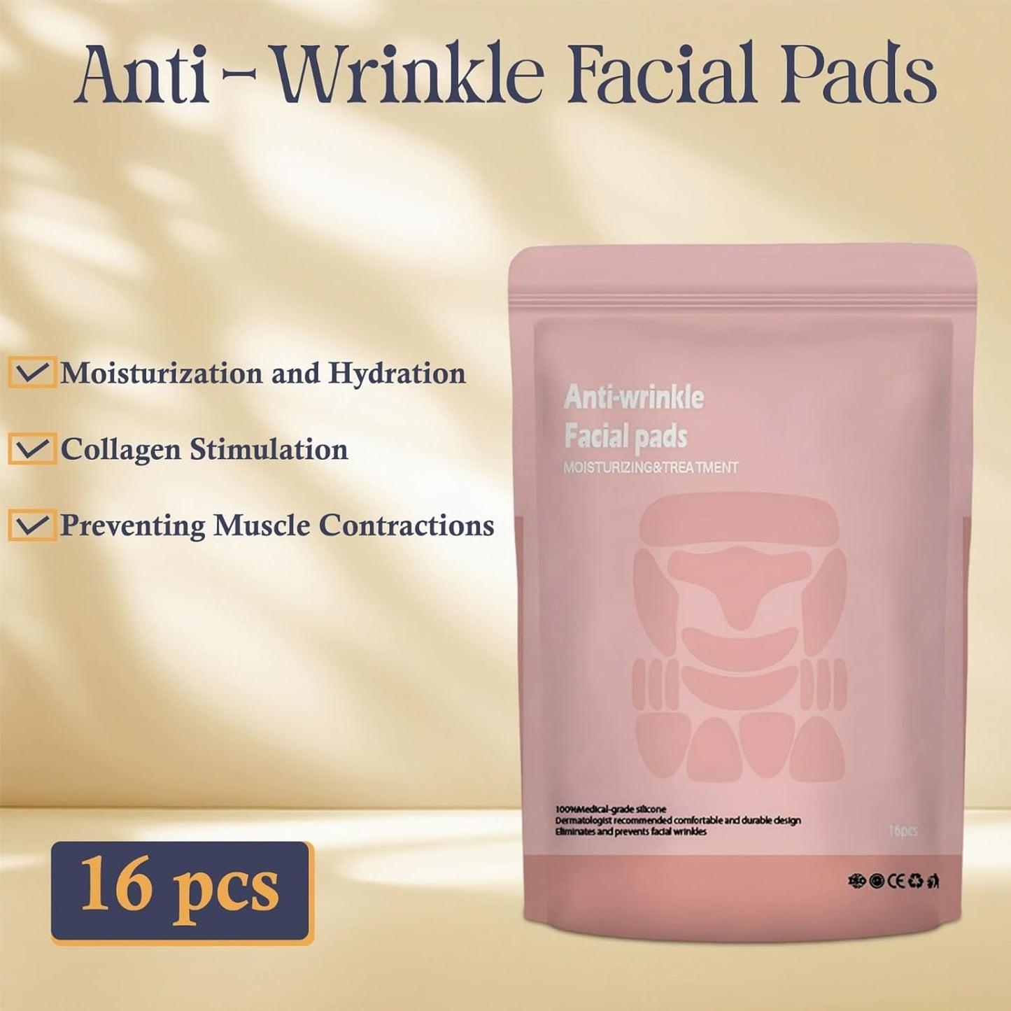 16 Pieces Reusable Silicone Face Patches