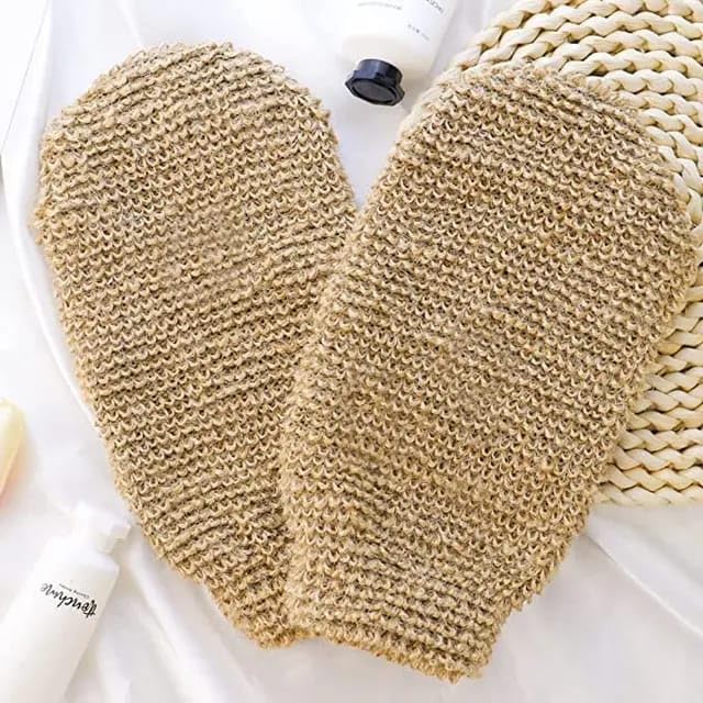 Eco Friendly Natural Hemp Exfoliating Bath Mitt Glove