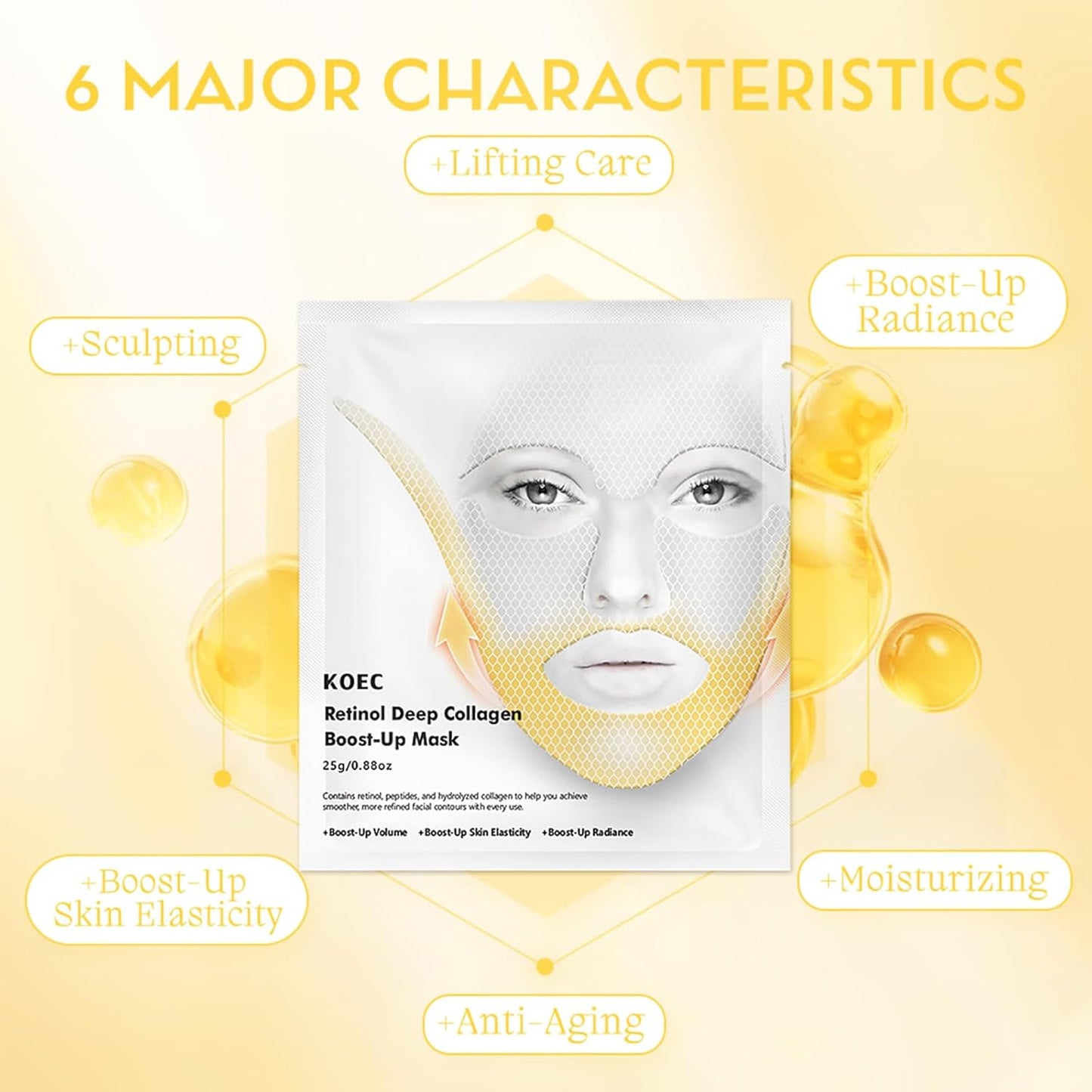 WBC Retinol Deep Collagen Overnight Boost Up Mask (Pack of 4)