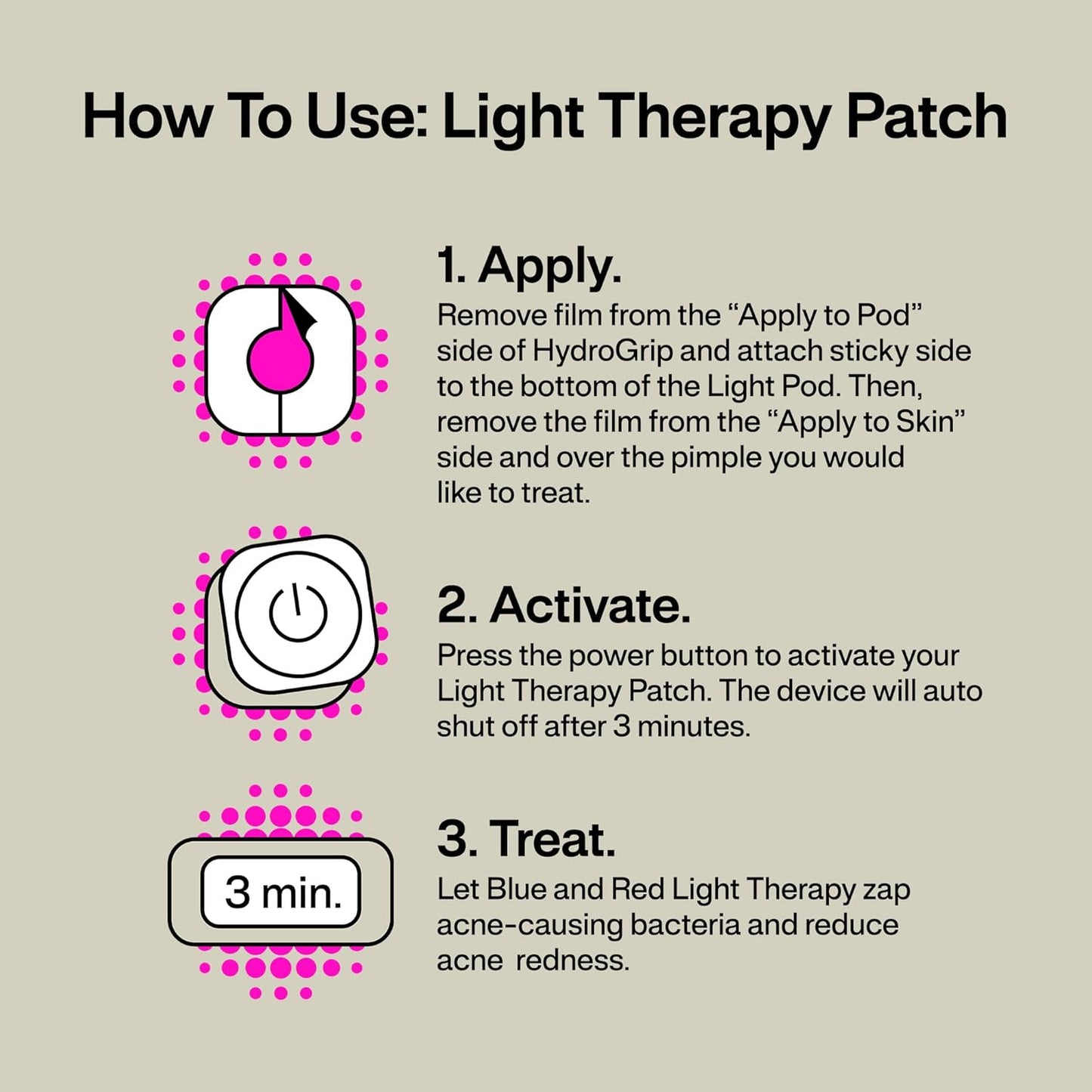 Acnebye Electronic Acne Patches 6pcs with extra patches