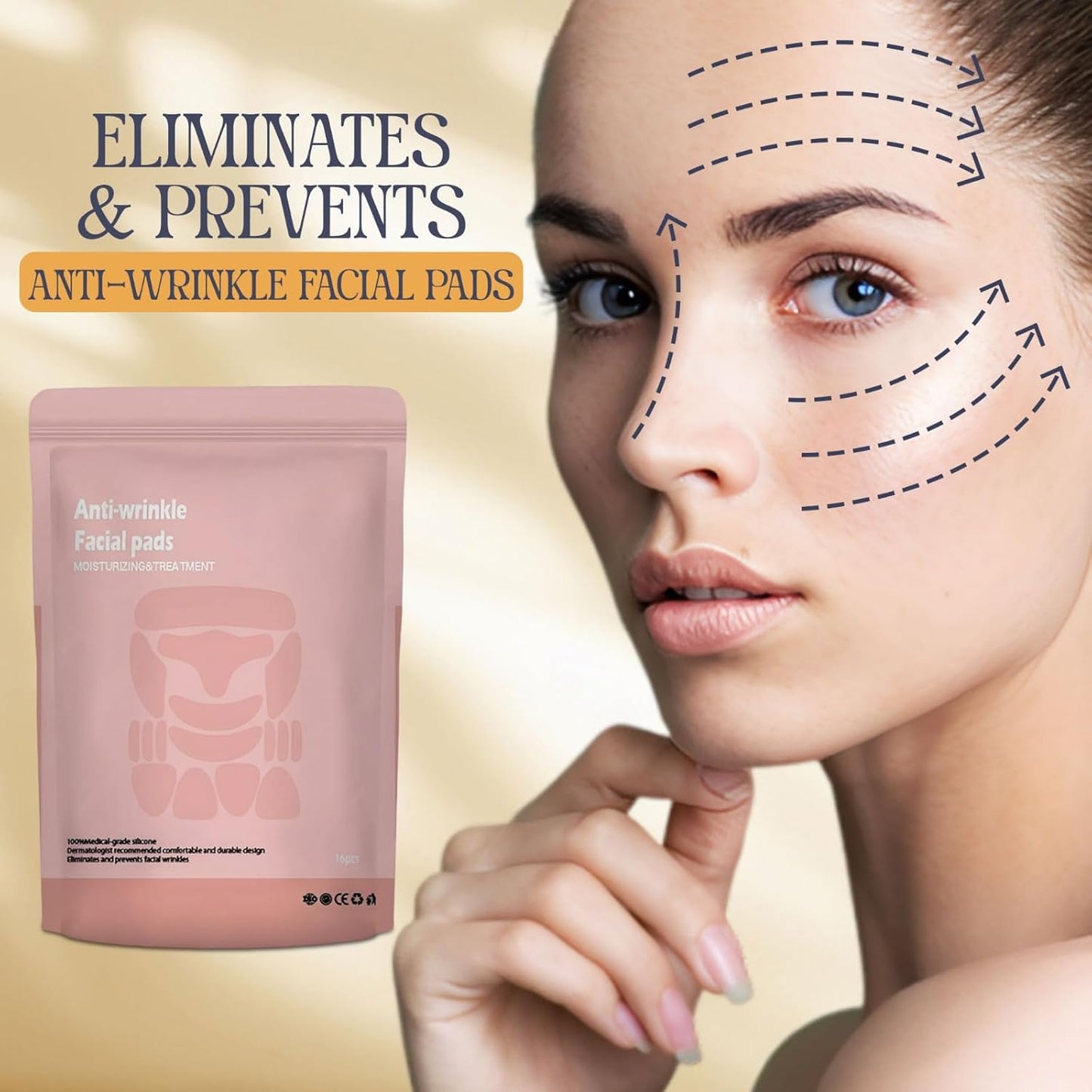16 Pieces Reusable Silicone Face Patches