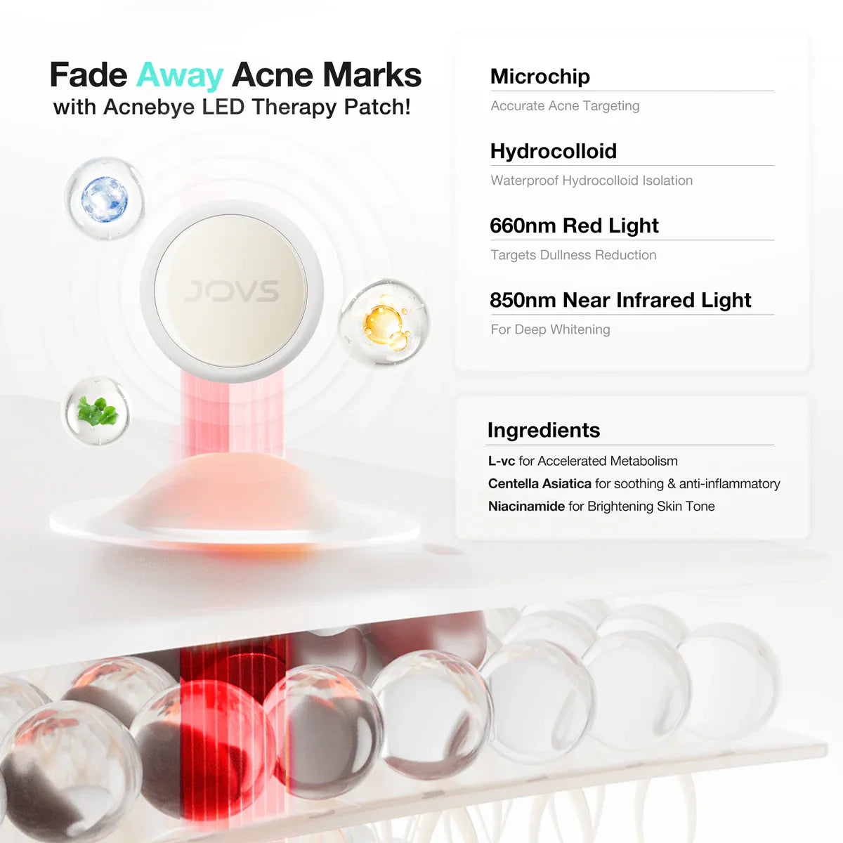 Acnebye Electronic Acne Patches 6pcs with extra patches