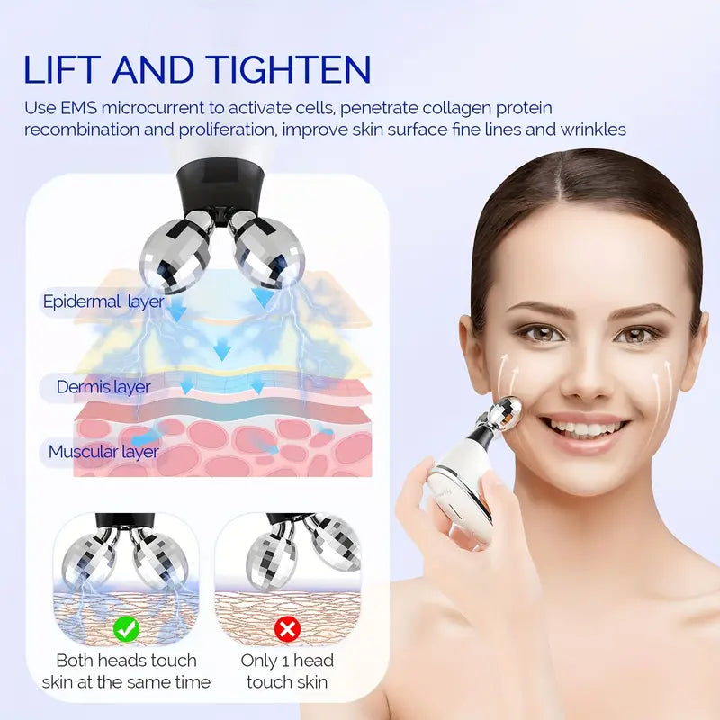 EMS face lifting massage roller machine