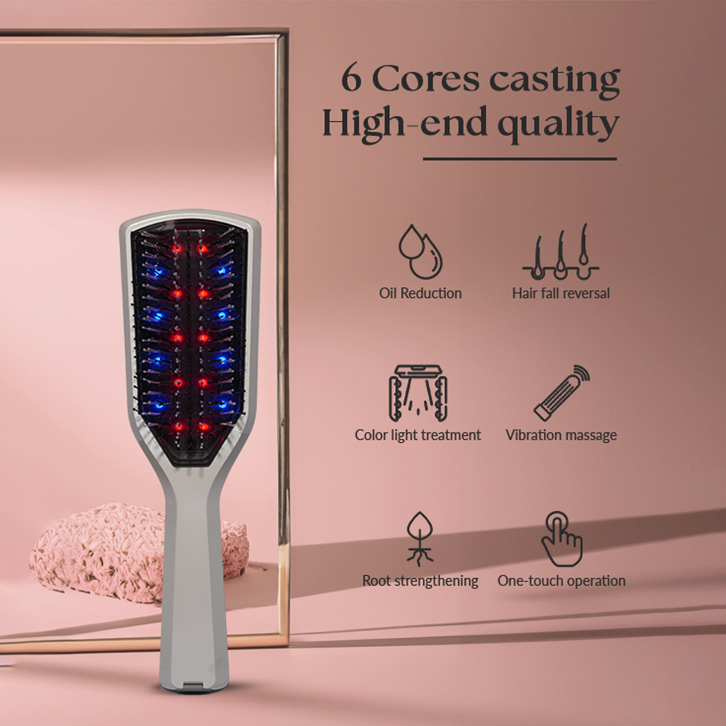 LED Hair Growth Comb with Red & Blue LED