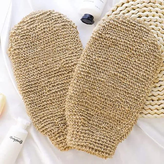 Eco Friendly Natural Hemp Exfoliating Bath Mitt Glove 