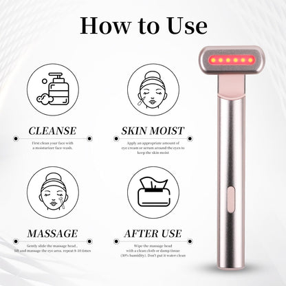 Dual Blue & Red Light Therapy for Skin Wand