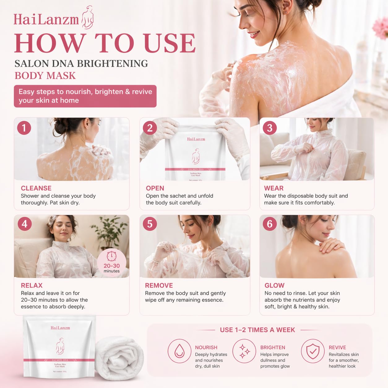 Salmon DNA Full Body Brightening Sheet Mask