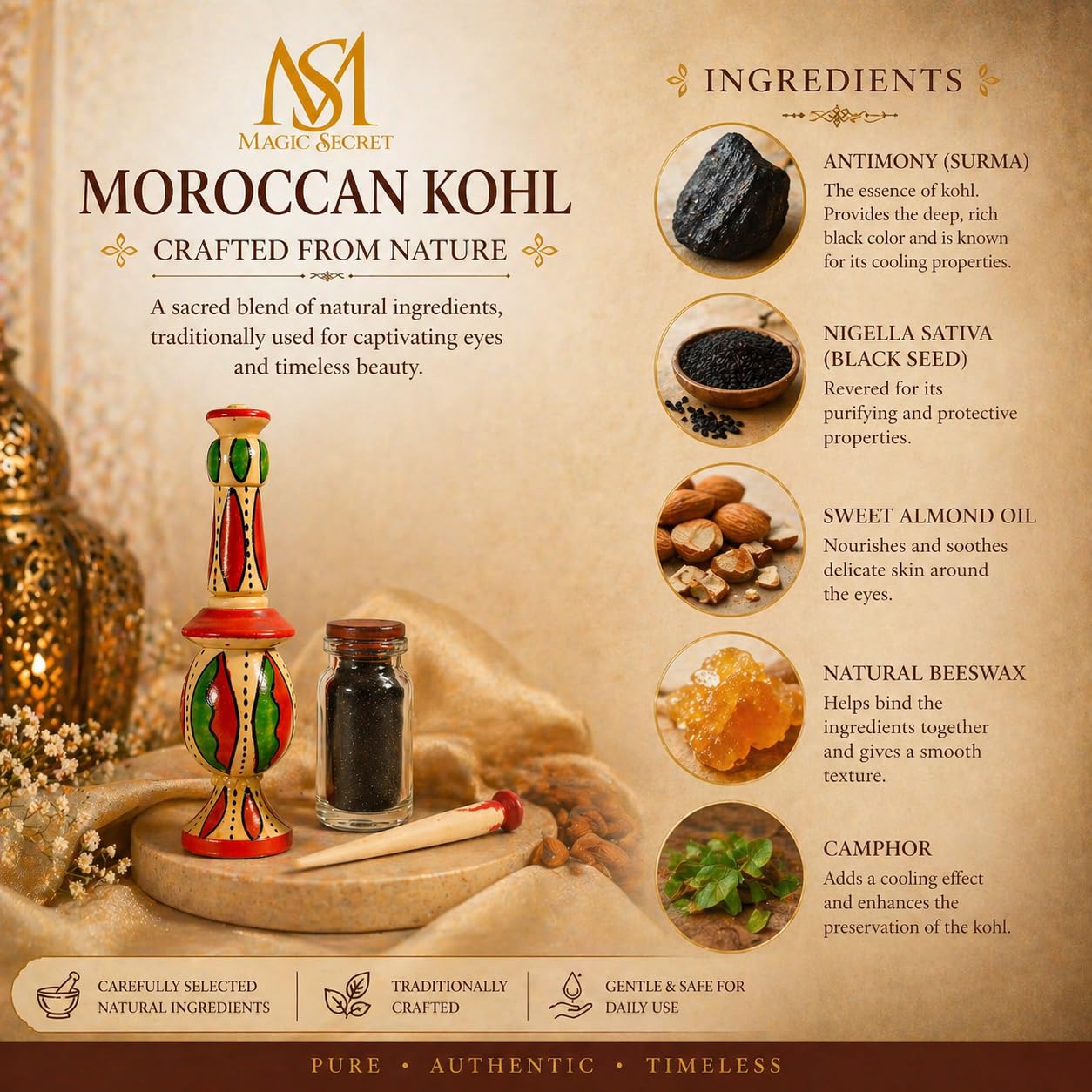 Moroccan Kohl 10g Natural Eyeliner