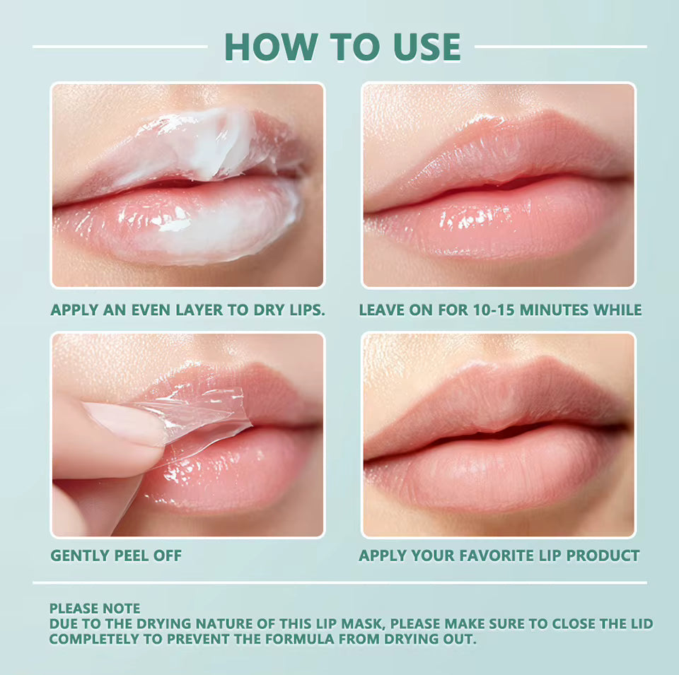Peel Off Lip Mask 10ml Soothing Exfoliator for Dry Flaky Lips