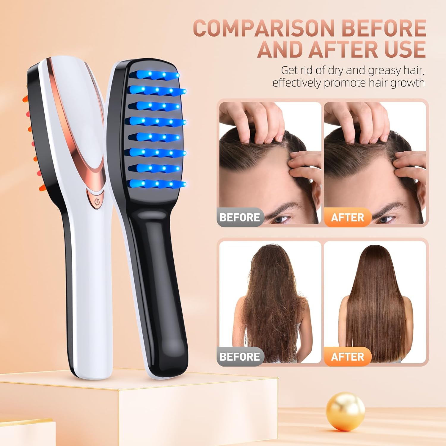 LED Hair Growth Comb & Scalp Massager 2.0