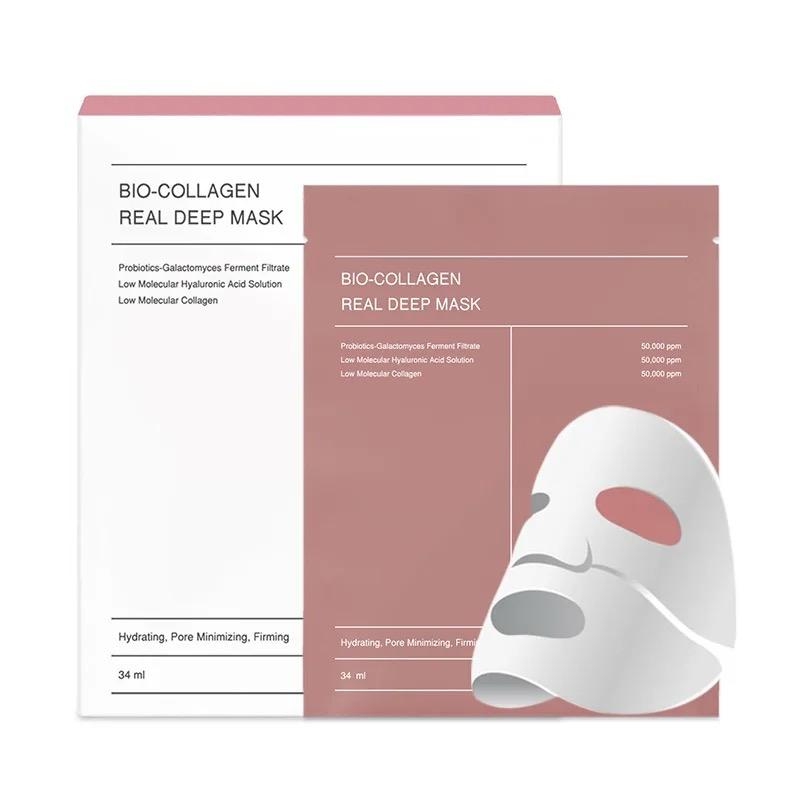 WBC Bio-Collagen Real Deep Mask, Hydrating Overnight Hydrogel Mask, Pore Minimizing, Elasticity Improvement