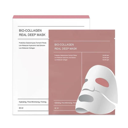 WBC Bio-Collagen Real Deep Mask, Hydrating Overnight Hydrogel Mask, Pore Minimizing, Elasticity Improvement