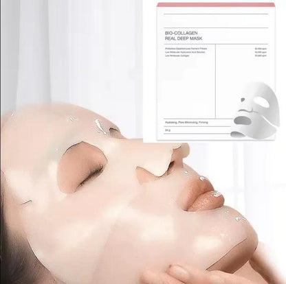 WBC Bio-Collagen Real Deep Mask, Hydrating Overnight Hydrogel Mask, Pore Minimizing, Elasticity Improvement