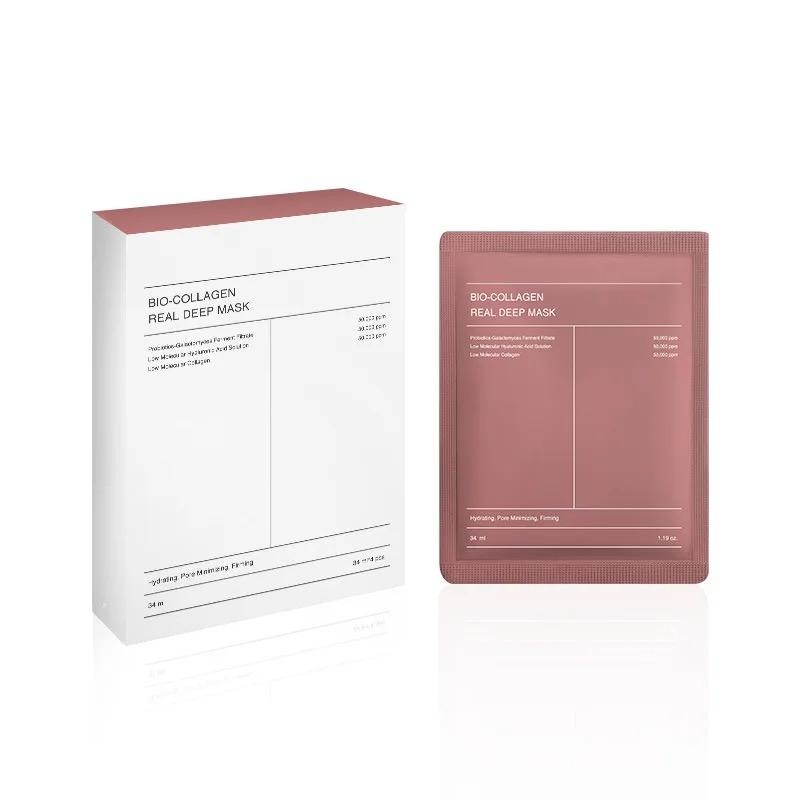 WBC Bio-Collagen Real Deep Mask, Hydrating Overnight Hydrogel Mask, Pore Minimizing, Elasticity Improvement