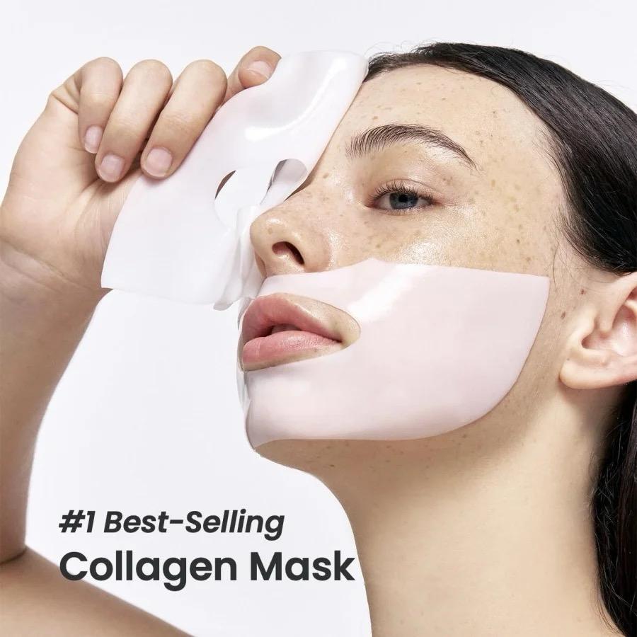 WBC Bio-Collagen Real Deep Mask, Hydrating Overnight Hydrogel Mask, Pore Minimizing, Elasticity Improvement