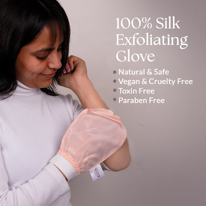 Tan Removal Skin Exfoliating Silk Bath Gloves